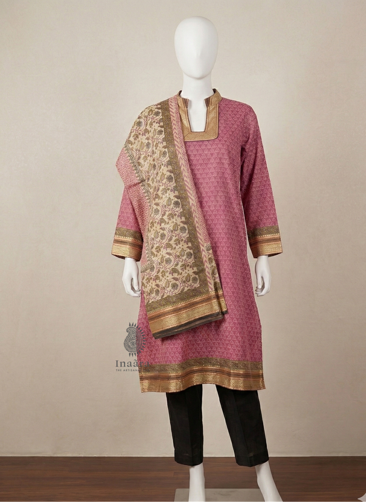 Chiffon Chikan Suit-3pc/Light Blue (copy)