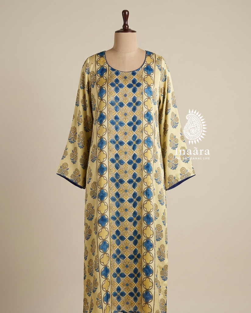 Ajrakh Kurta- Green 01