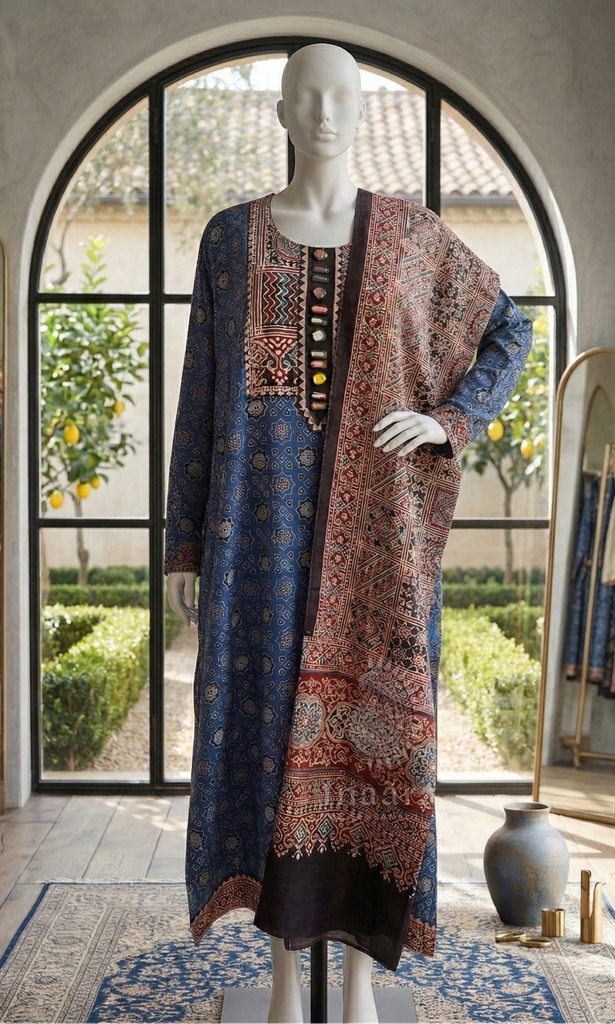 Ajrakh Kurta Set 2pc