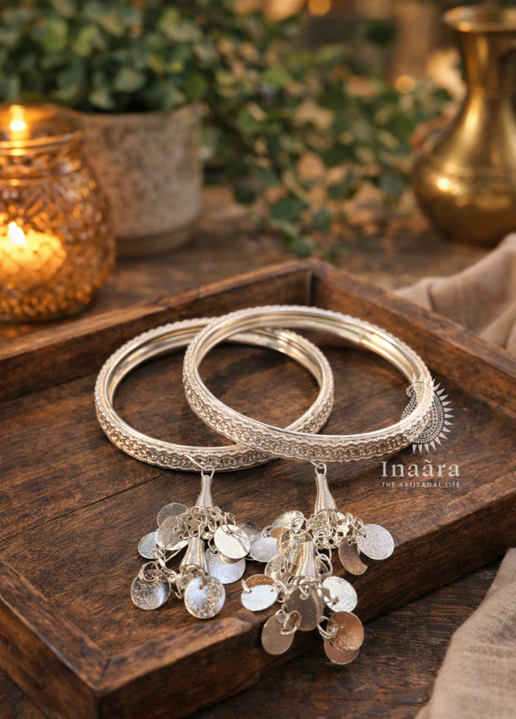 Ghungroo Bangles Silver /2pc