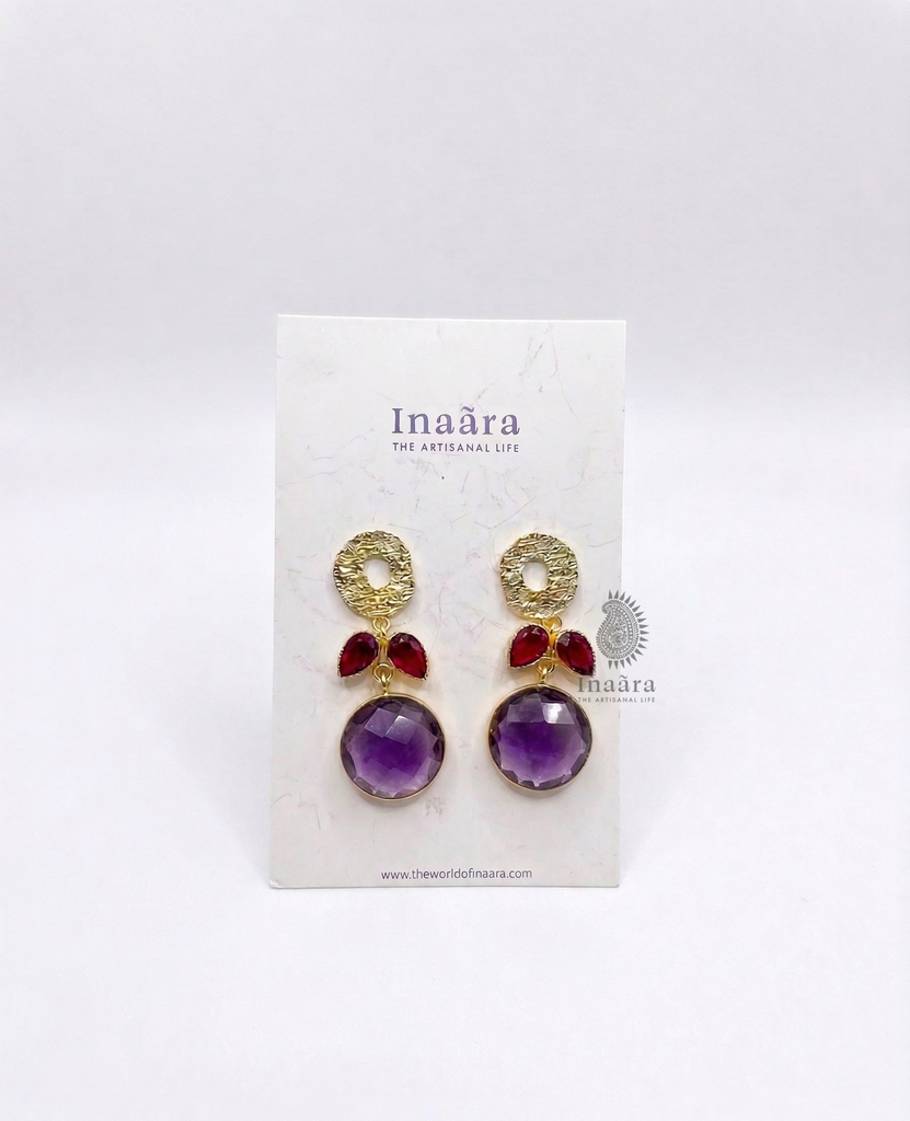 Handcrafted Earrings- Purple