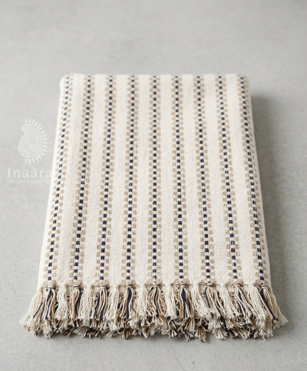 Handwoven Towel- Off-White Stripes