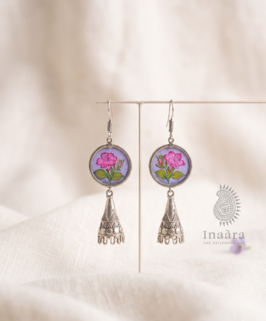 Lilac Blossom Jhumkas