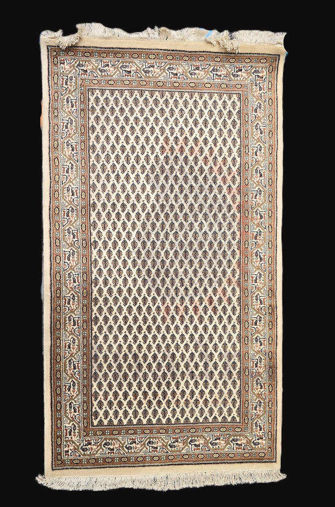 Sarouk-Mir Hand Knotted Carpet Ivory