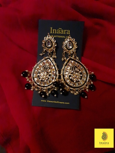 Stone studded hanging earrings