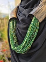 Tribal inspired layered bead neckpiece
