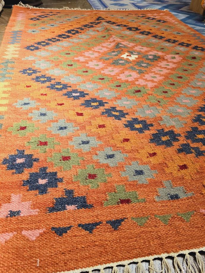 Heeralal Earthtone Wool Dhurrie