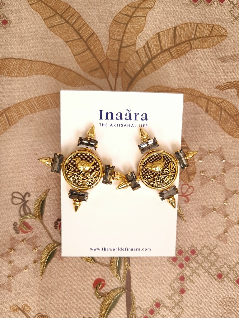 Raw Stone Handcrafted Earrings