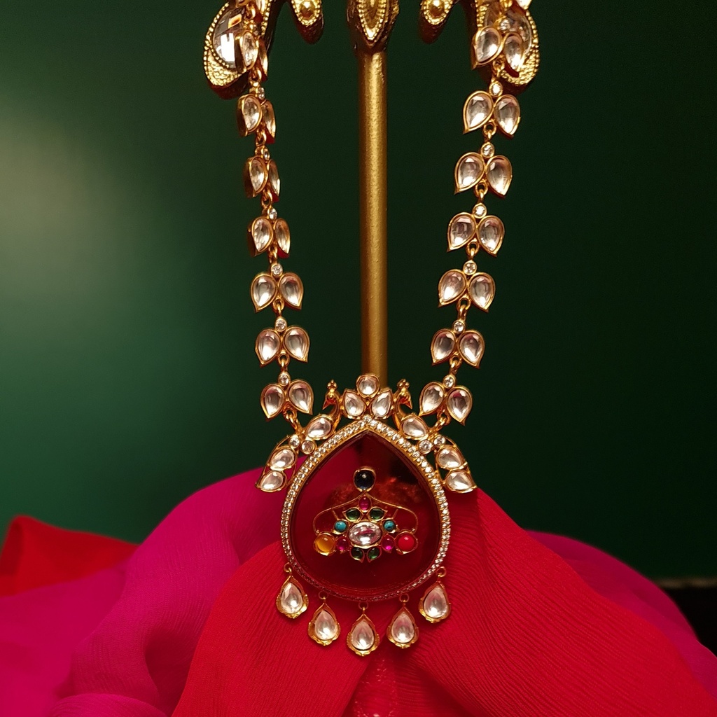 High Polki Bela Set (Red)