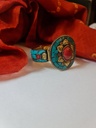 Tibetian Chryscolla and Coral Cuff