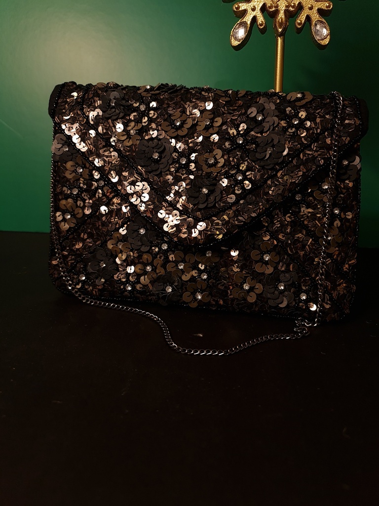 Sequin clutch bag