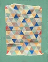 Pyramids Handwoven Rugs - blue