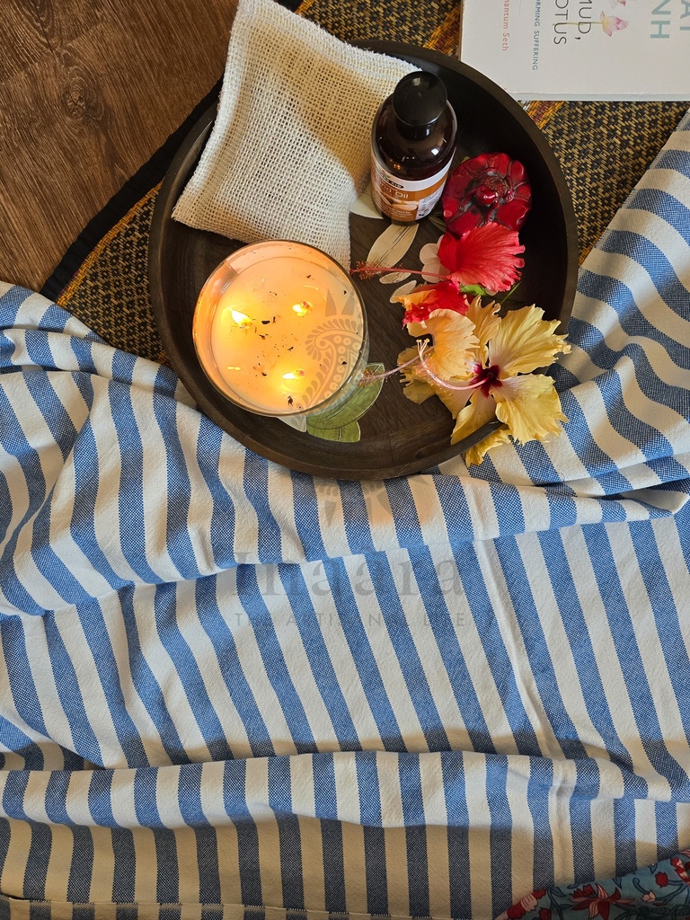 Nili Handwoven Towel- Blue