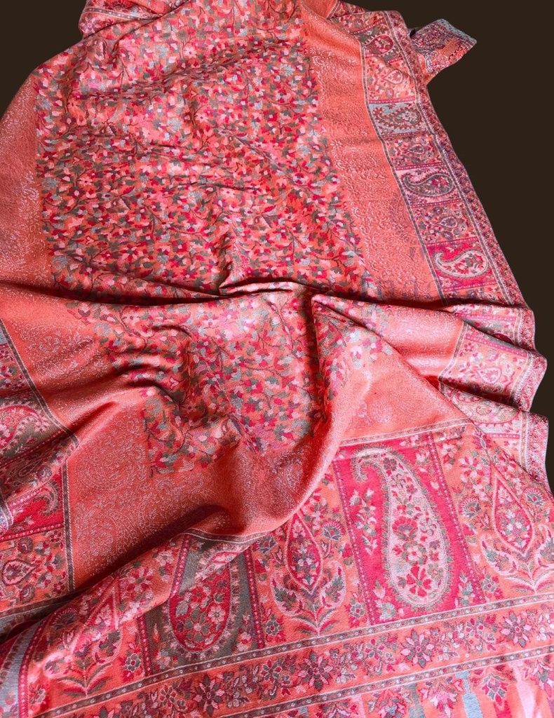 Kani Design Sheep Wool Shawl with Zari