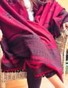 Bhujodi Shawl Chomki Border (Maroon)