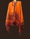 Bhujodi Shawl Chomki Double Border (Orange)