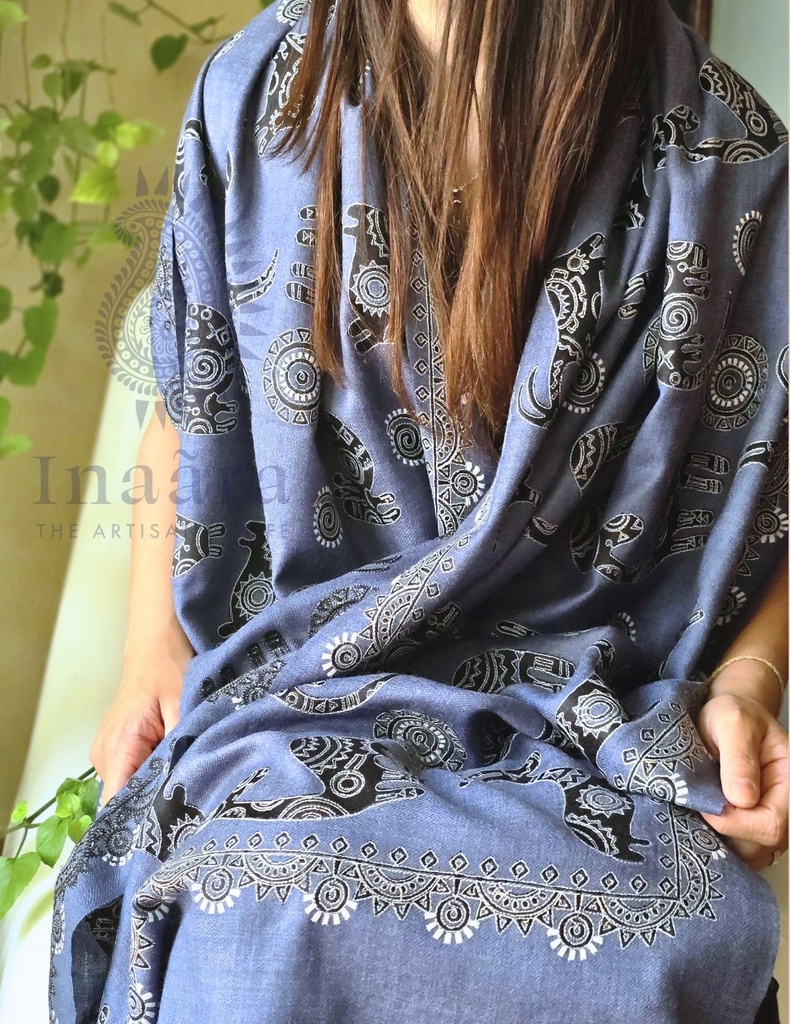 Uns Foil Print Merino Wool Stole (copy)