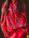Ibex Merino Wool Stole (Red)