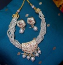 Alka Short Necklace Set - Ivory