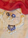 Alka Short Necklace Set - Royal Blue