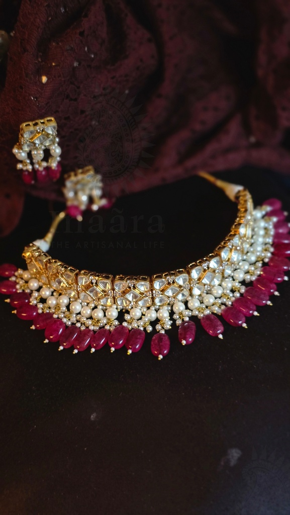 Zulekha Guluband Set - Maroon