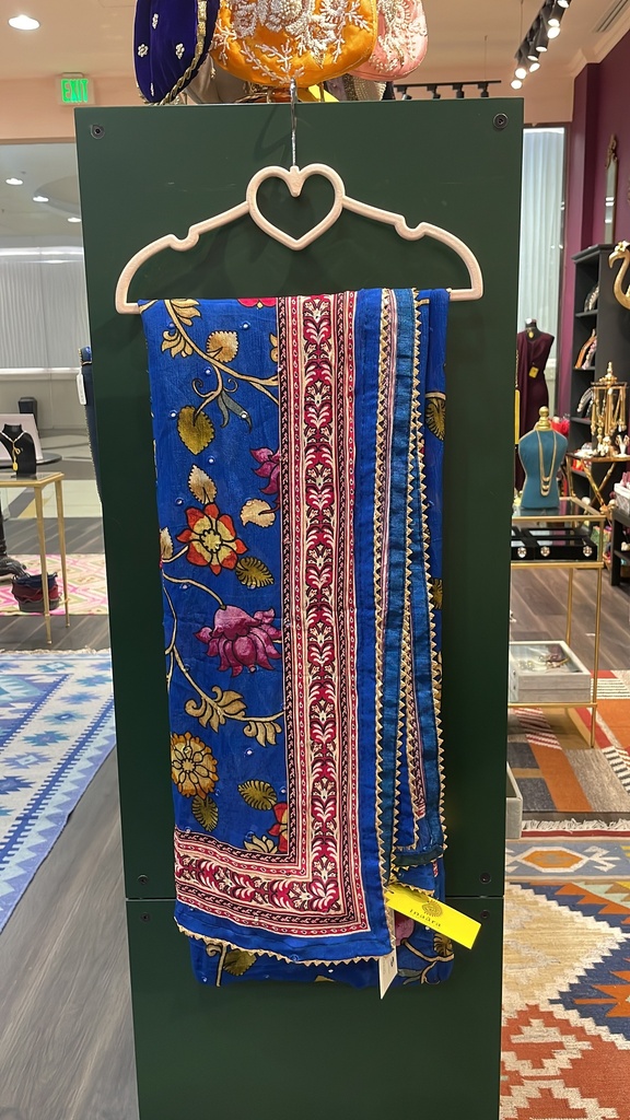 Art Silk Dupatta-Rich Blue