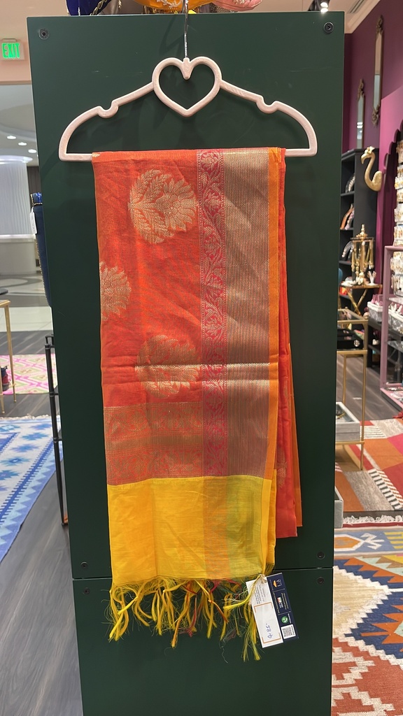 Banarasi Dupatta-Rust Orange