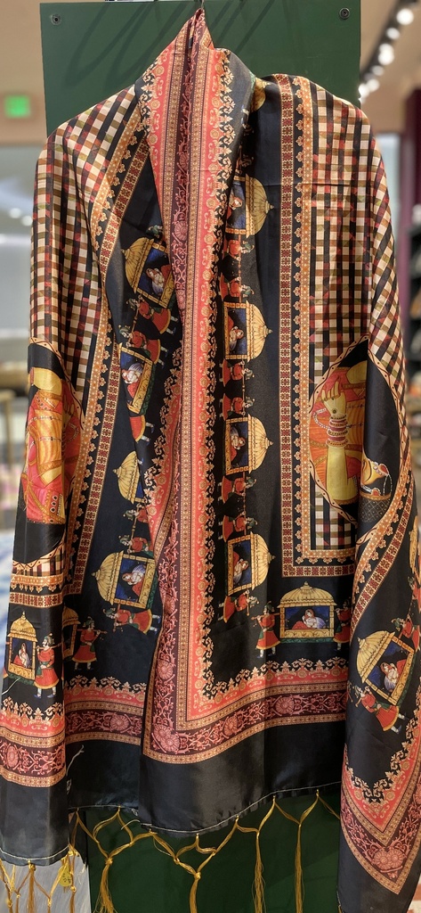 Banarasi Silk with Floral Design Dupatta- Dark Green (copy)