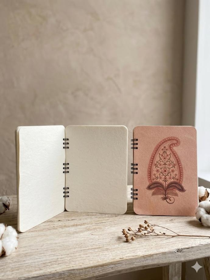 Recycled vintage journal leather- yellow (copy)