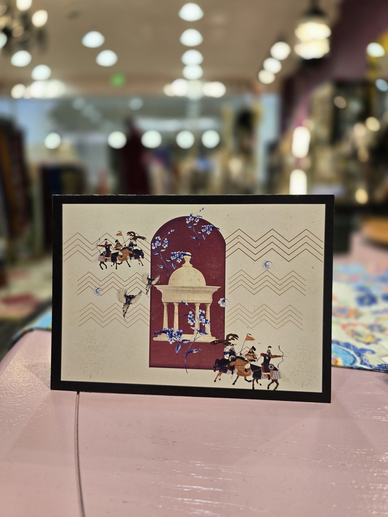 Rabia's note card-Woman and flamingoes (copy)