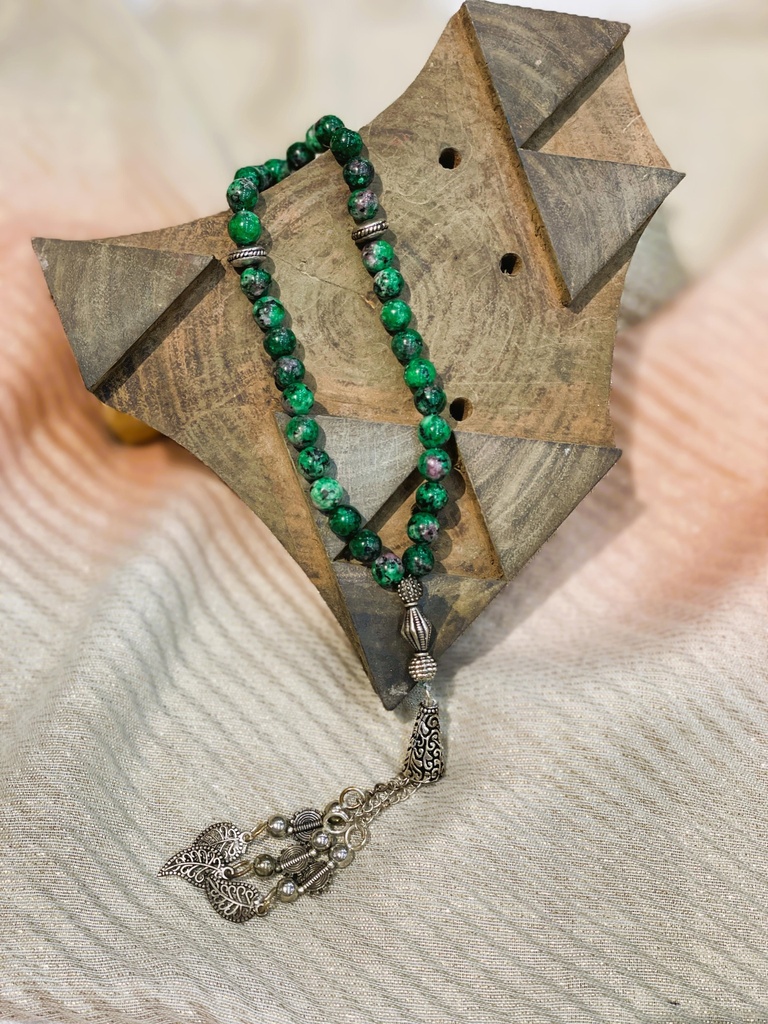 Prayer beads-Malachite stone