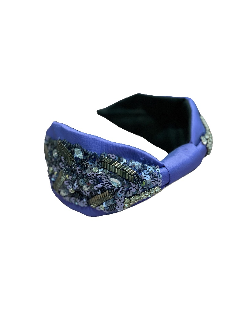 Handmade w/diamond hairband-violet