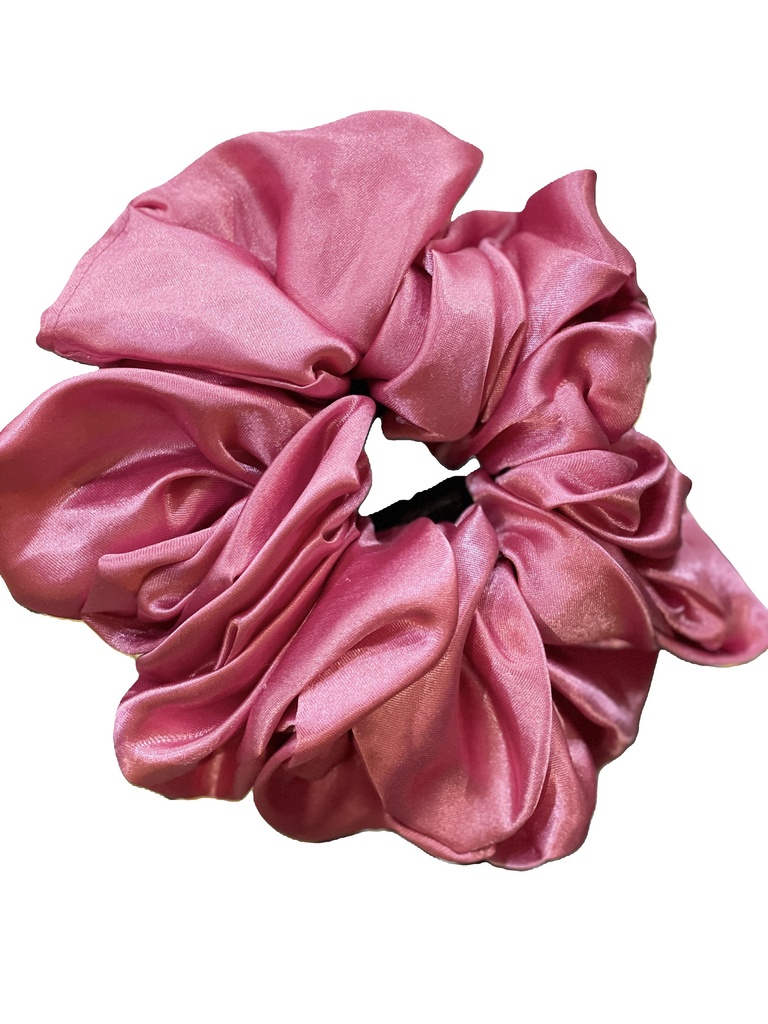 Scrunchie silk fabric-big, old rose pink