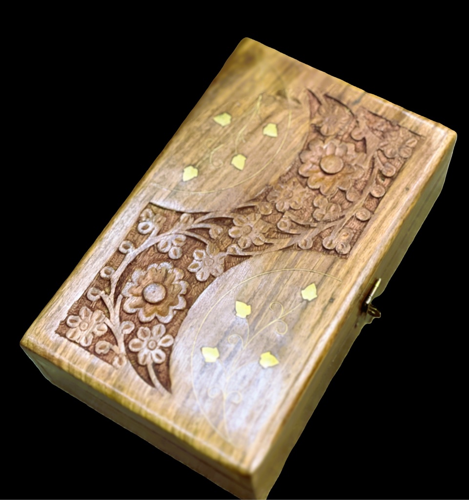 Hand Carved Box by Studio Inaara