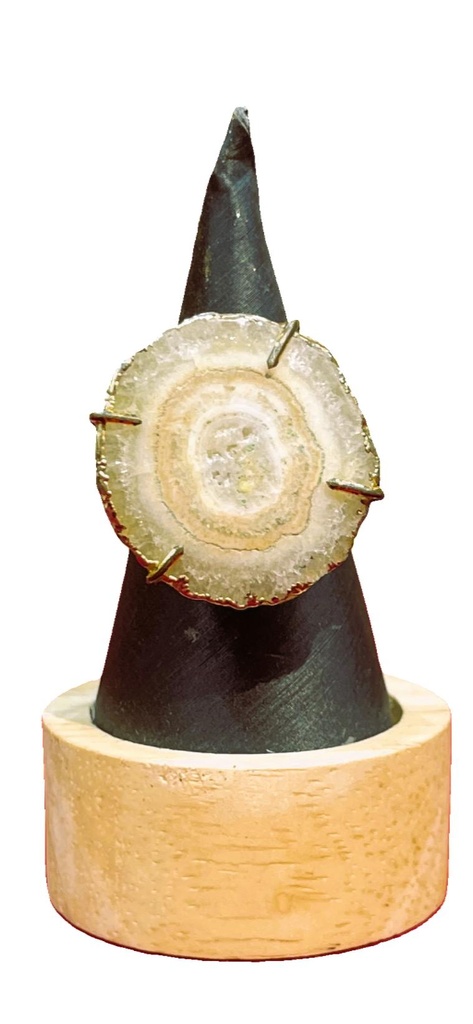 Burning wood jasper with labradorite ring (copy)