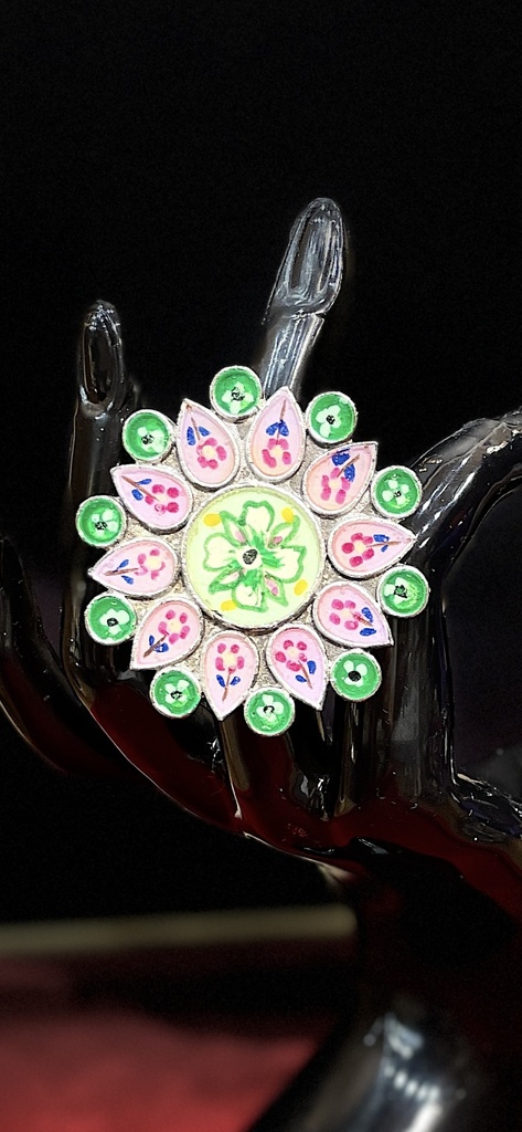 Chandni Kundan ring with amethyst and malachite (copy)