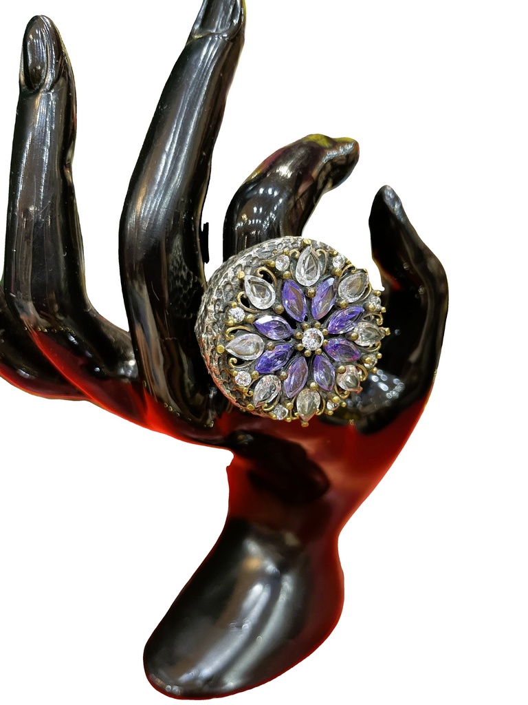 Unisex ruby silver classic ring (copy)