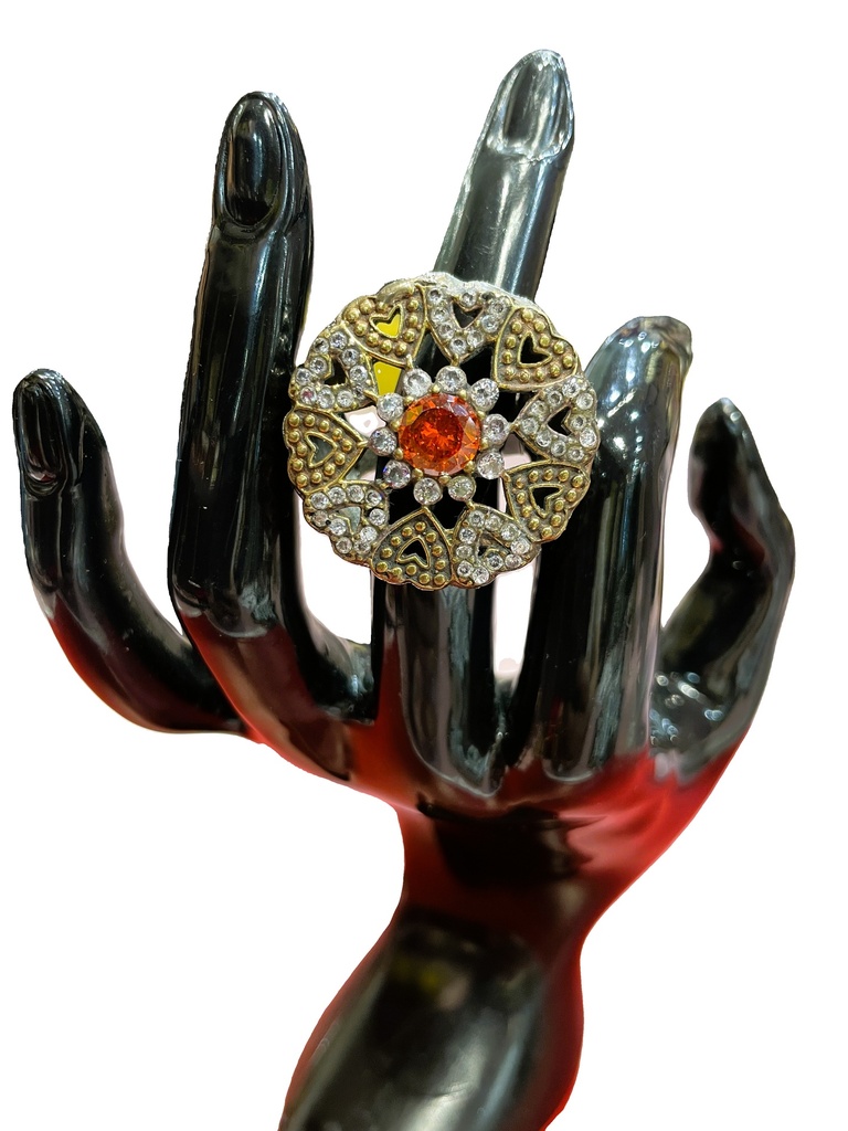 Citrine Vintage Chunky Ring