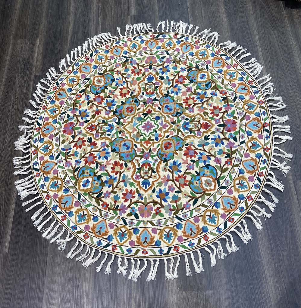 Kashmiri Tapestry/Rugs-Round