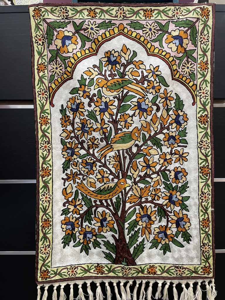 Tree of Life Kashmiri Tapestry-Green (3x2ft)
