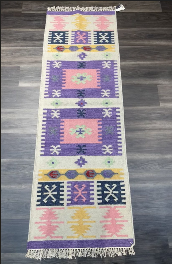 Runner Handwoven Dhurrie-(62x184 cm)