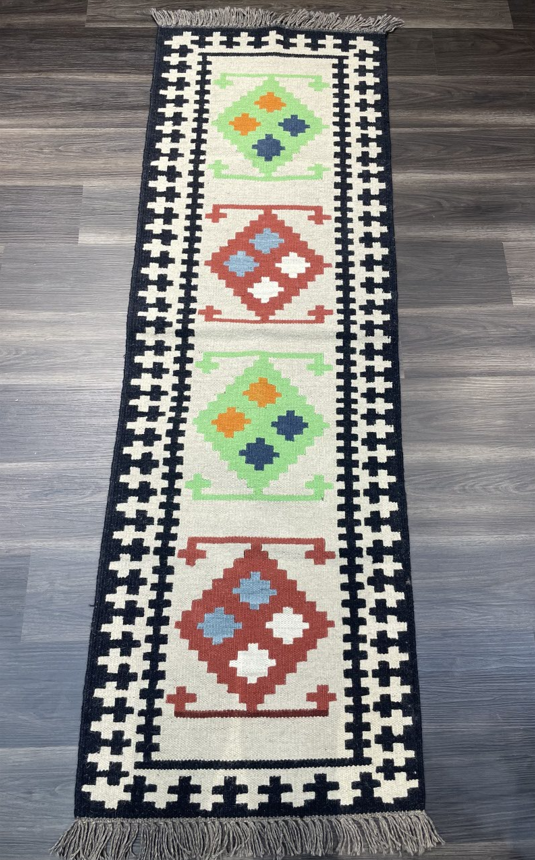 Runner Handwoven Dhurrie-(64x196 cm)