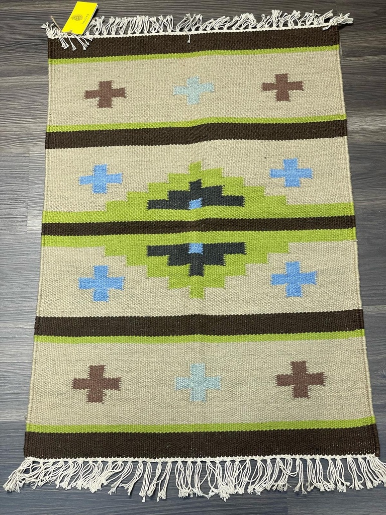 Doormat Handwoven Dhurrie-(63x90 cm)