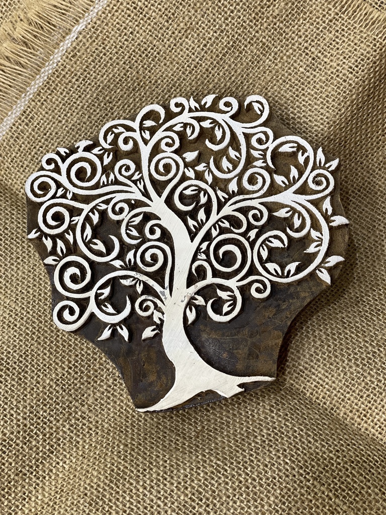 Block Print Wall Decor-Tree of Abundance