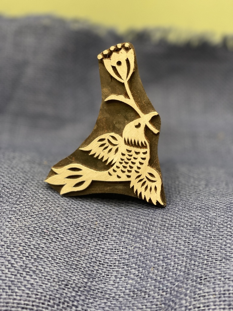 Block Print Stamp-Bird of Paradise Flower