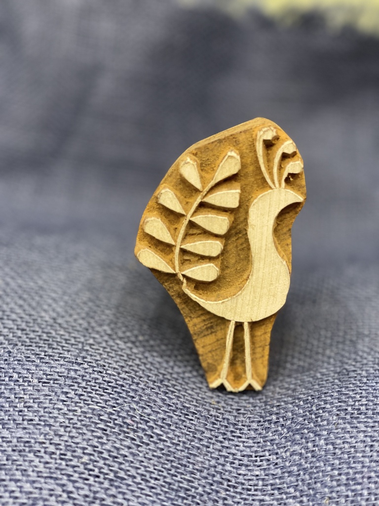 Block Print Stamp-Standing Peacock