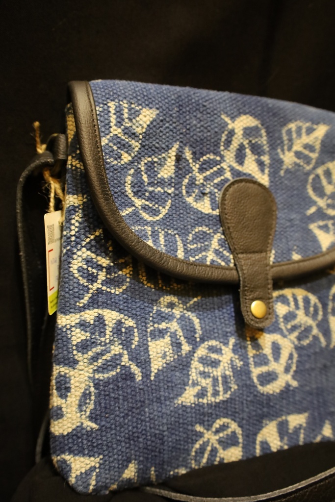 Indigo Block Print Sling Bag