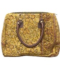 Sanganeri Print Dhurrie Bag- Yellow