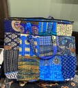 Silk Kartha Tote Bag-Blue