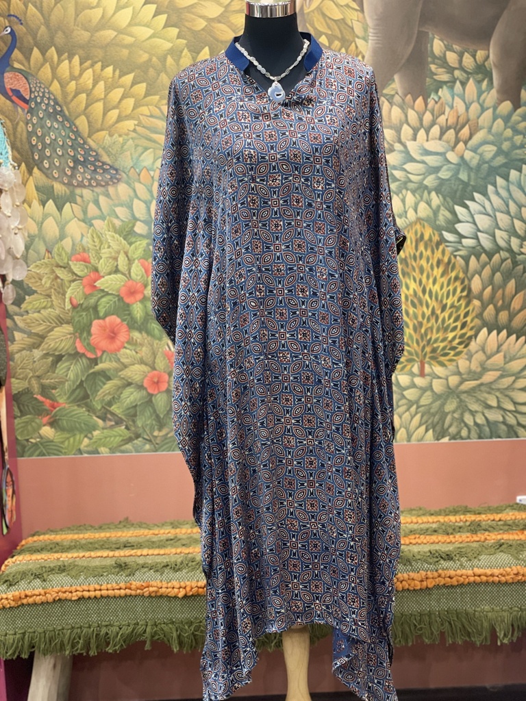 Ajrakh Block Print Kaftan